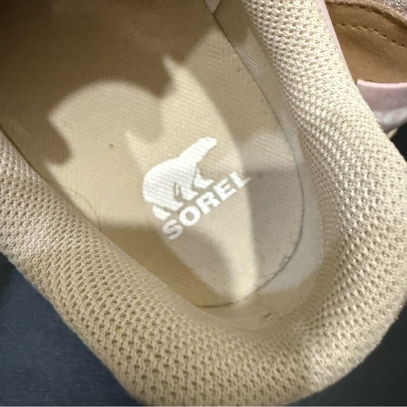 SOREL Ona Blvd Honest Beige/Whitened Pink Classic Waterproof Sneakers Size 7 - Picture 15 of 16